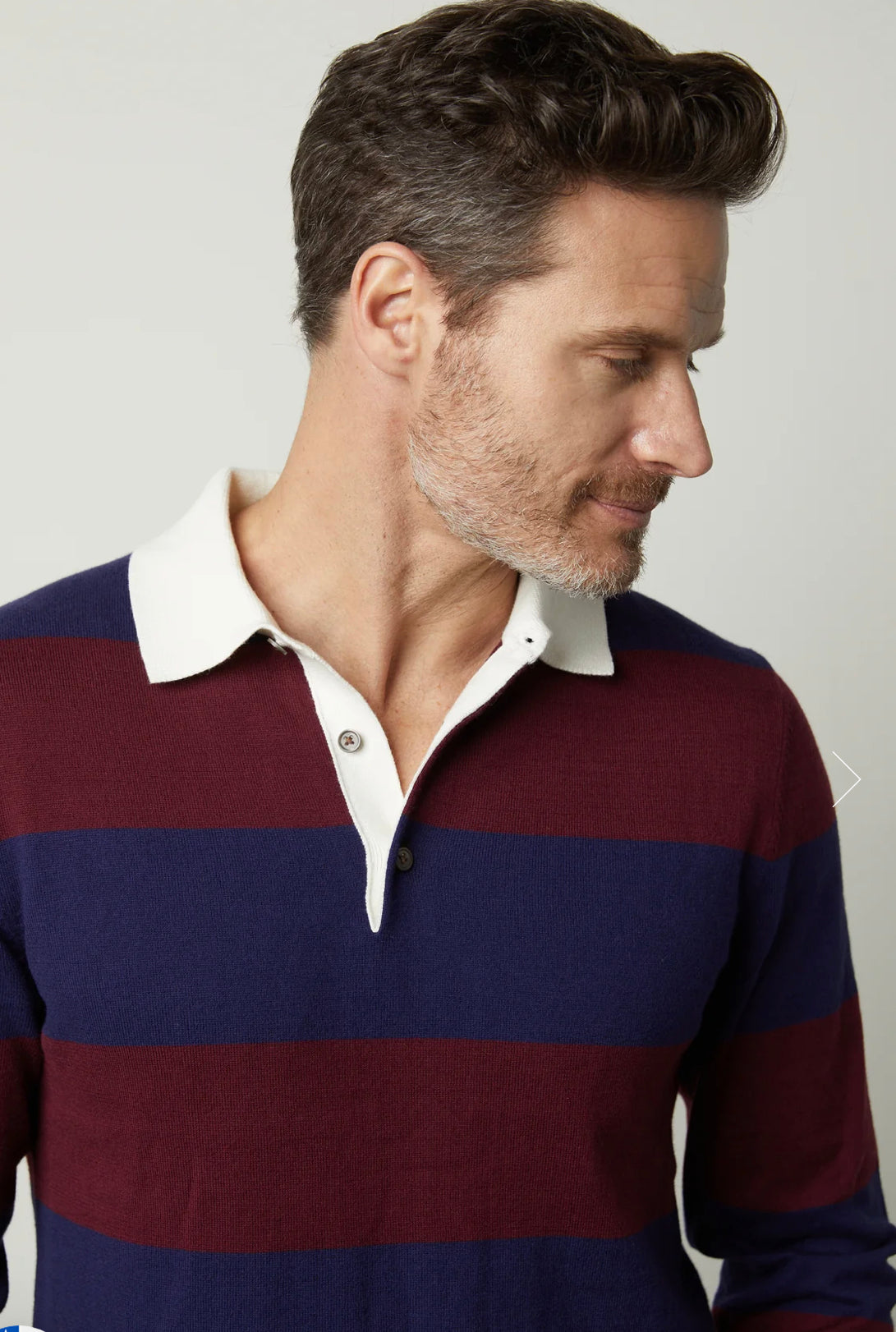 VELVET Men’s Hastings Striped Polo Sweater