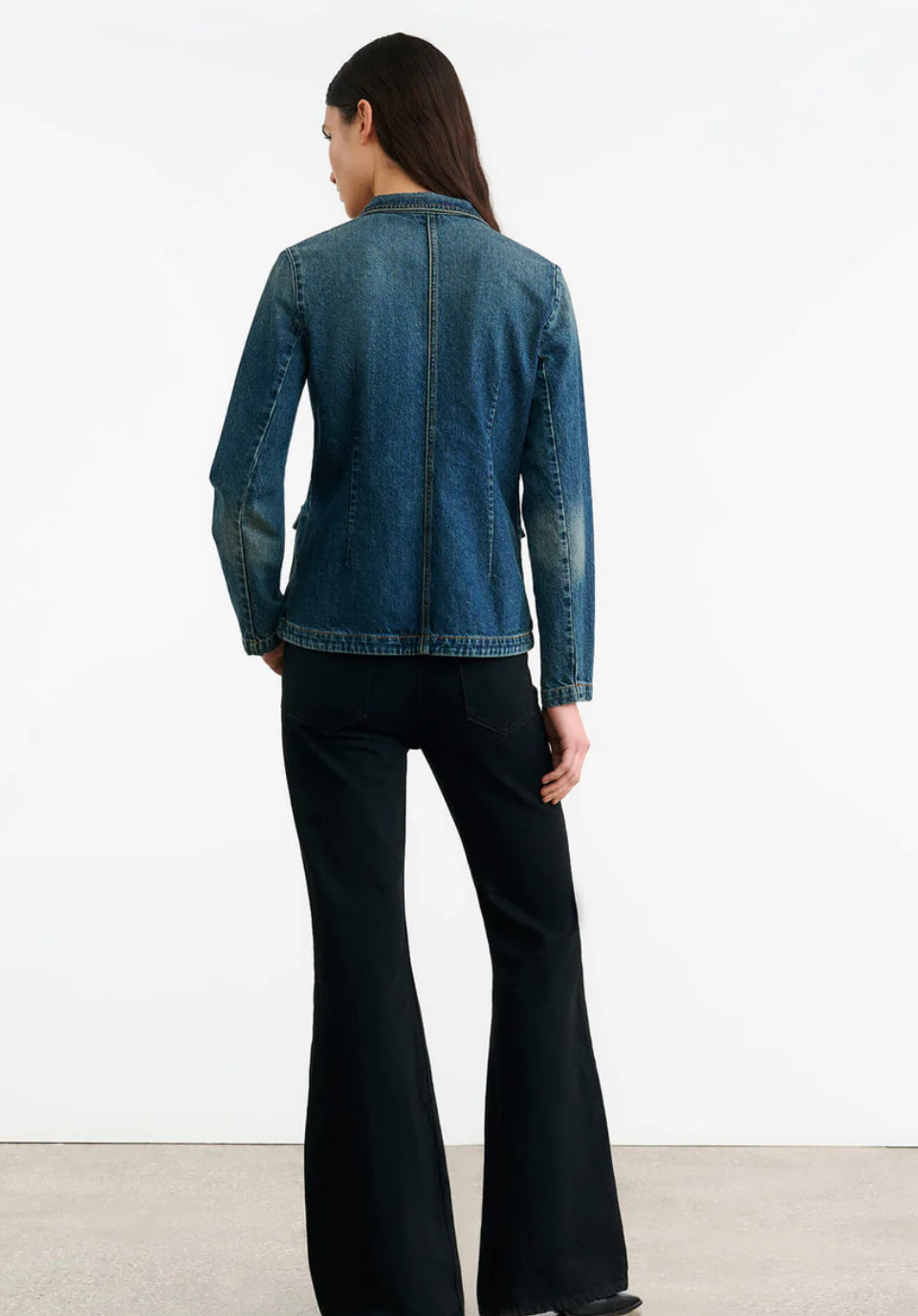 NILI LOTAN Elton Denim Blazer