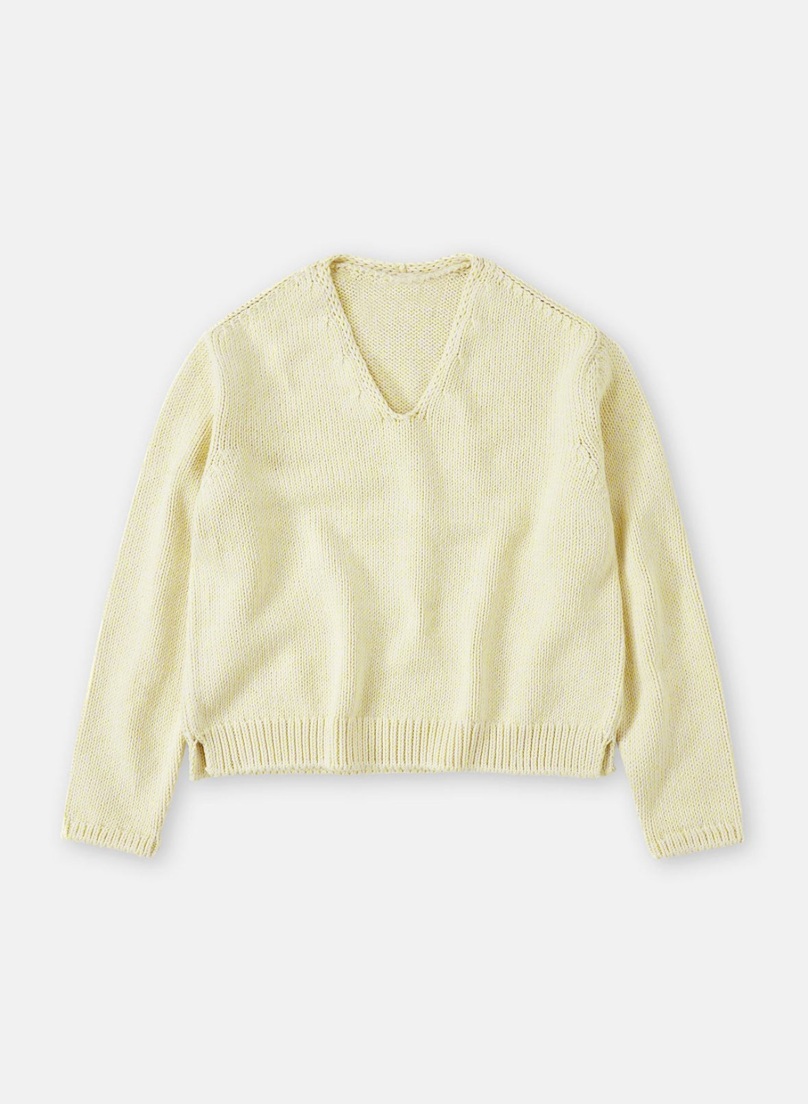 CLOSED Organic Cotton V-Sweater in Vanilla