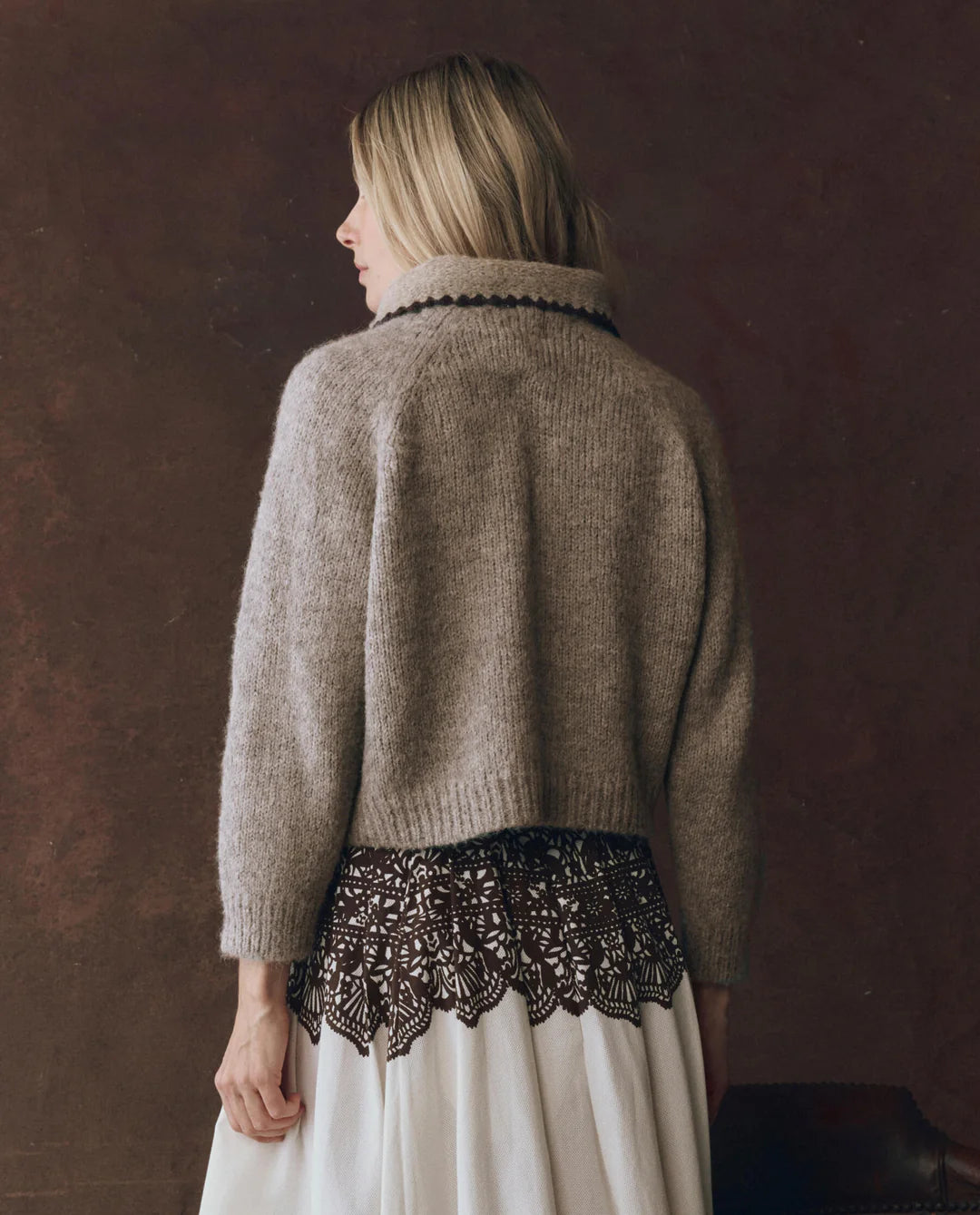 THE GREAT Crochet Collar Pullover