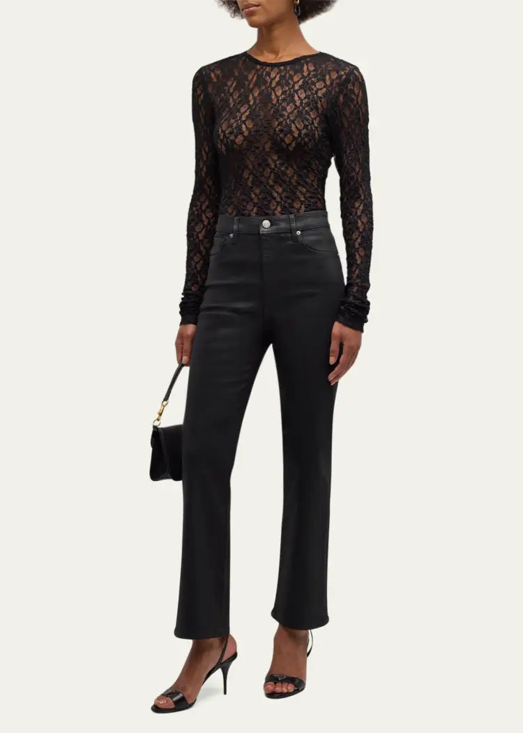 FRAME Crewneck Mesh Lace Tee