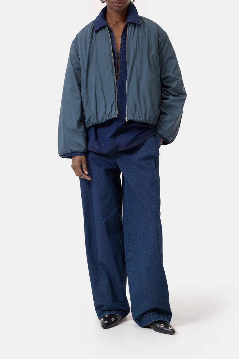 CLOSED Short Bomber Jacket Graphite Blue