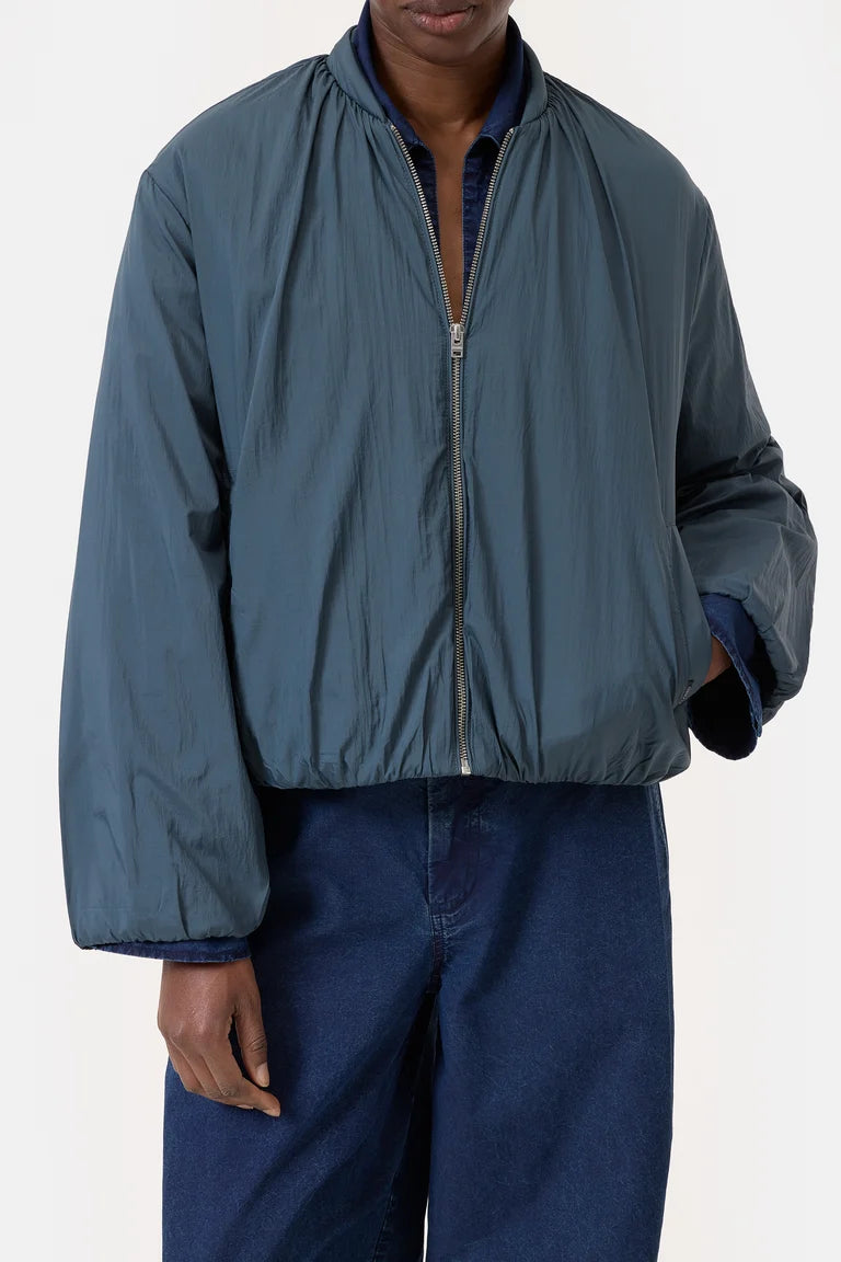 CLOSED Short Bomber Jacket Graphite Blue