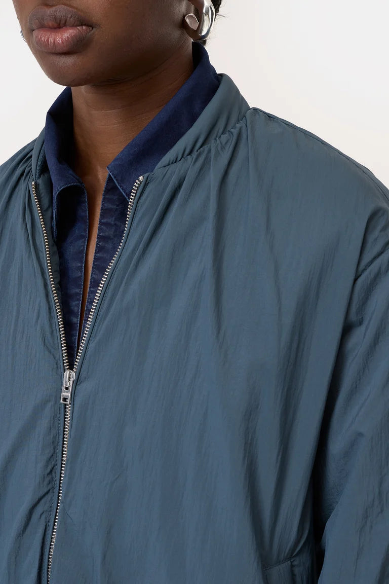 CLOSED Short Bomber Jacket Graphite Blue