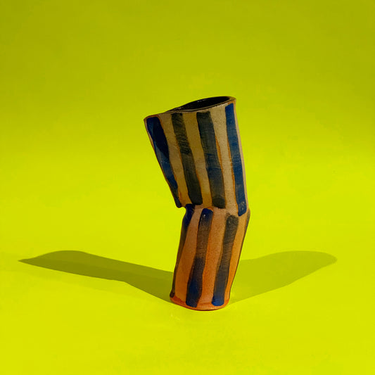 Askew Striped Vase