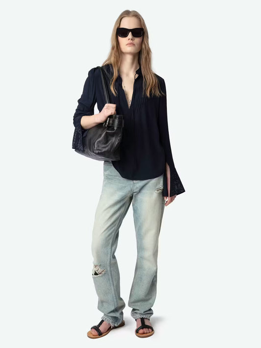 ZADIG & VOLTAIRE Taika Blouse in Ink