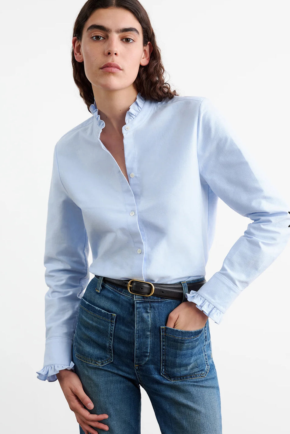 NILI LOTAN Lydia Shirt Lt Blue