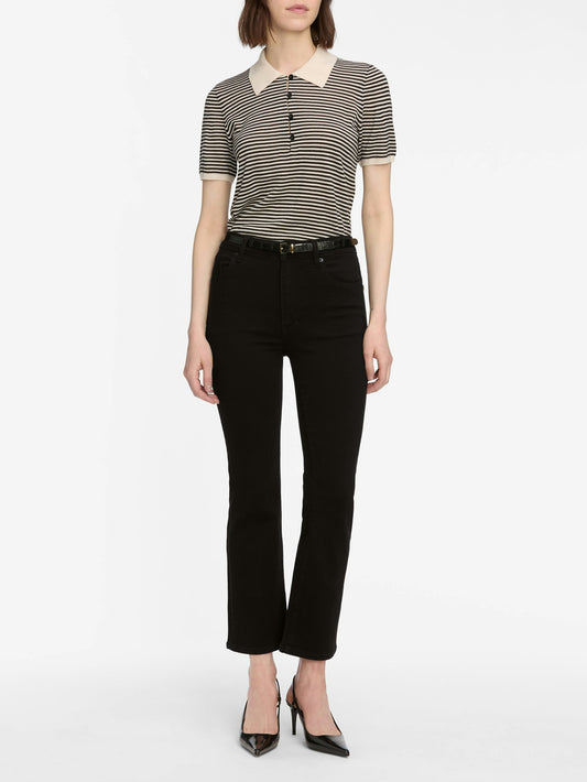 FRAME The Smart Polo in Cream Multi