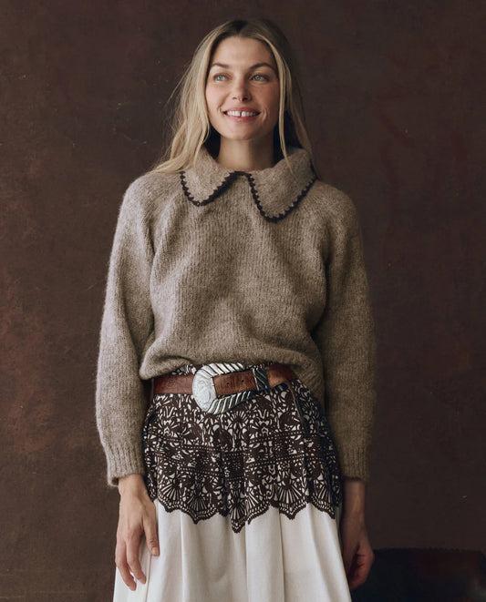 THE GREAT Crochet Collar Pullover
