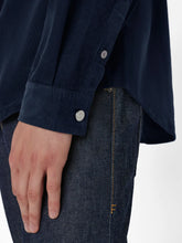 Load image into Gallery viewer, FRAME Mens Double Pocket Micro Corduroy Shirt in Midnight Blue